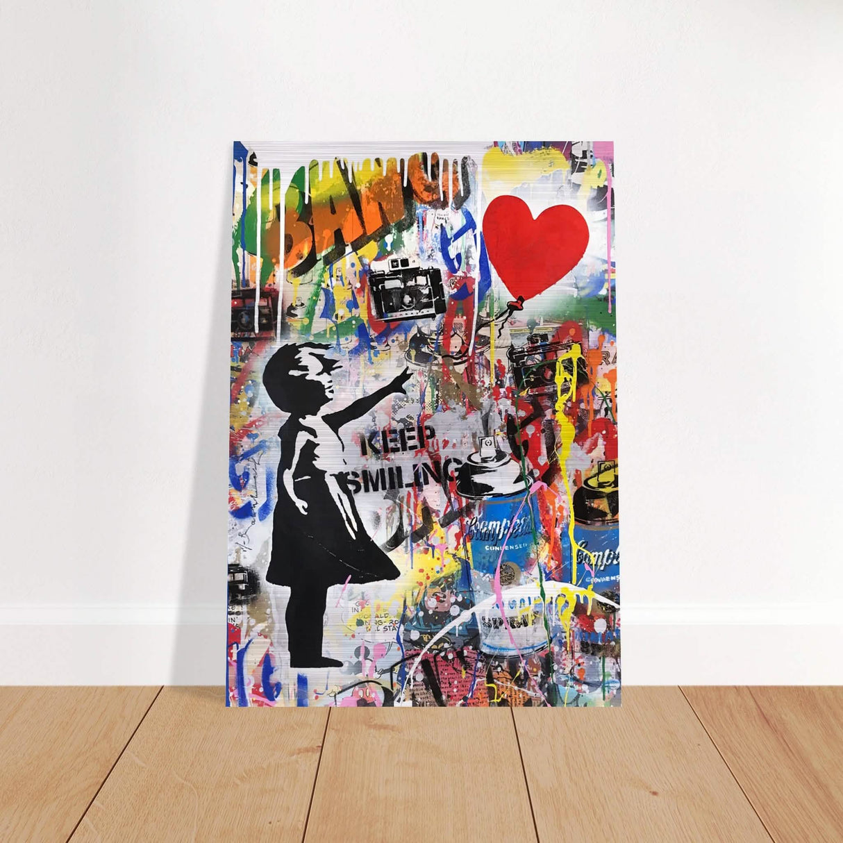 Da Vinci Pop Art Wall Art | Smile - Brushed Aluminum Print - 70x100 cm / 28x40″ -