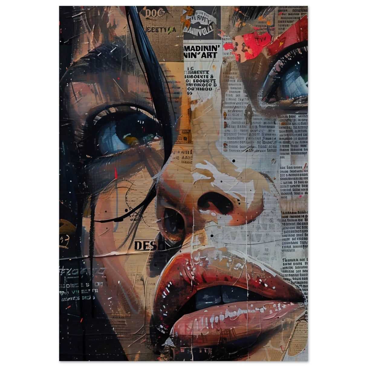 Da Vinci Pop Art Wall Art - Brushed Aluminum Print - 70x100 cm / 28x40″ -