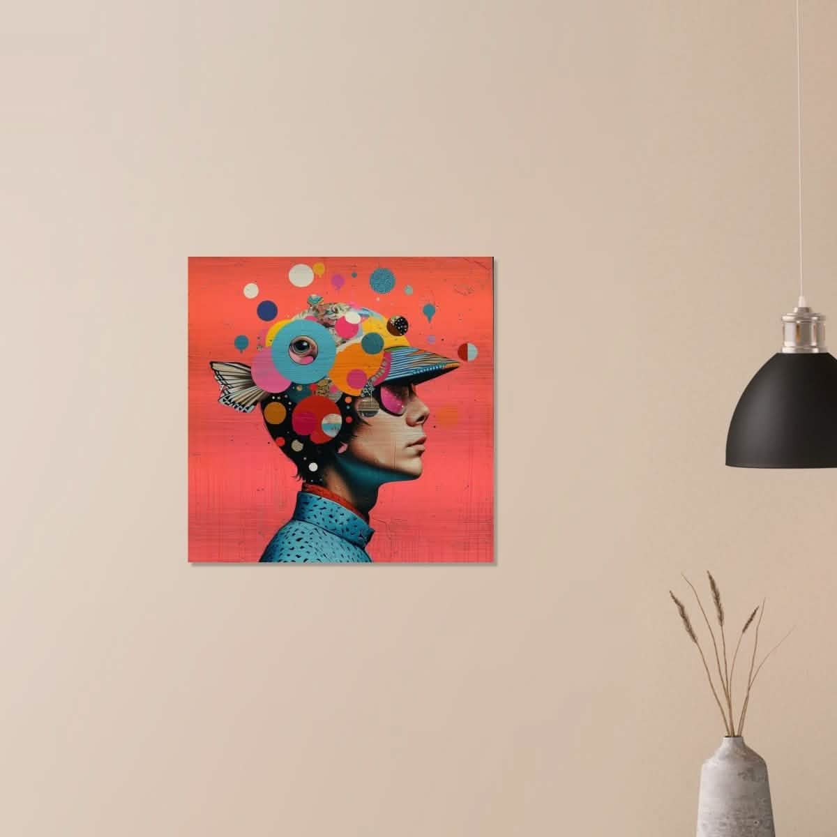 Da Vinci Pop Art Wall Art - Brushed Aluminum Print - 60x60 cm / 24x24″ -