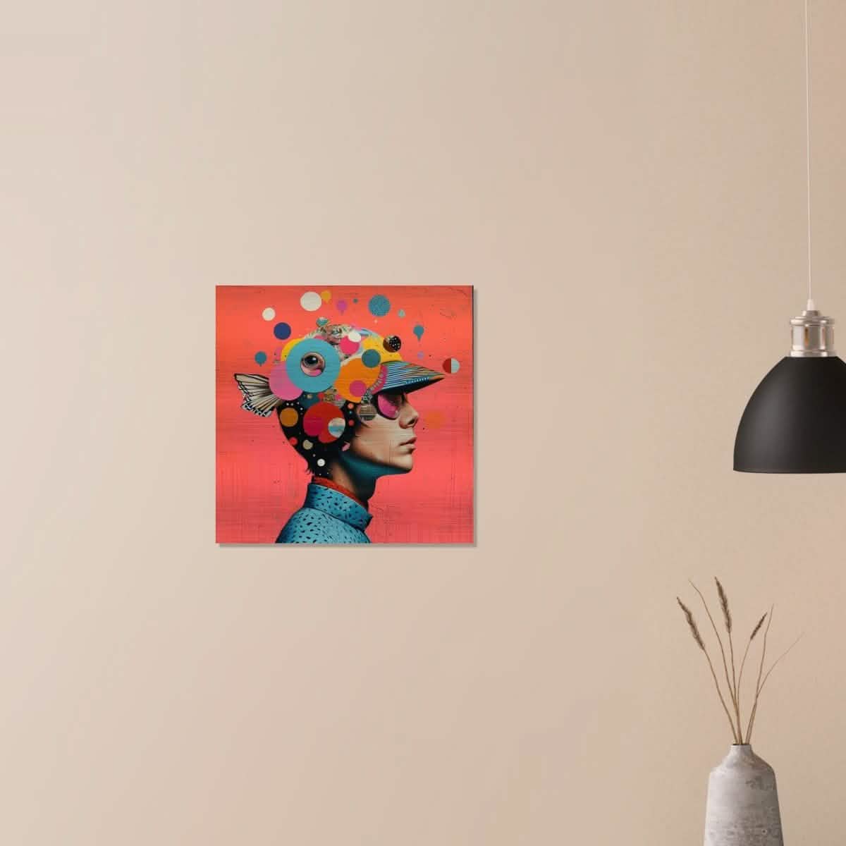 Da Vinci Pop Art Wall Art - Brushed Aluminum Print - 50x50 cm / 20x20″ -