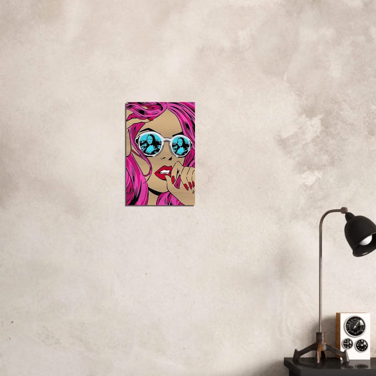 Da Vinci Pop Art Wall Art - Brushed Aluminum Print - 30x45 cm / 12x18″ -