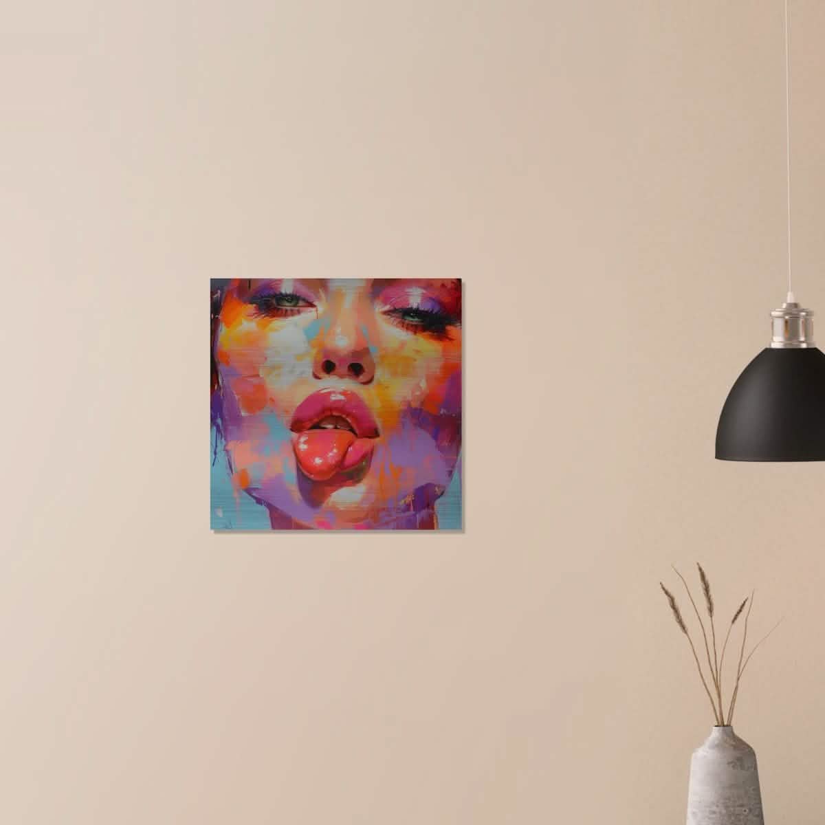 Da Vinci Pop Art Wall Art - Brushed Aluminum Print - 50x50 cm / 20x20″ -