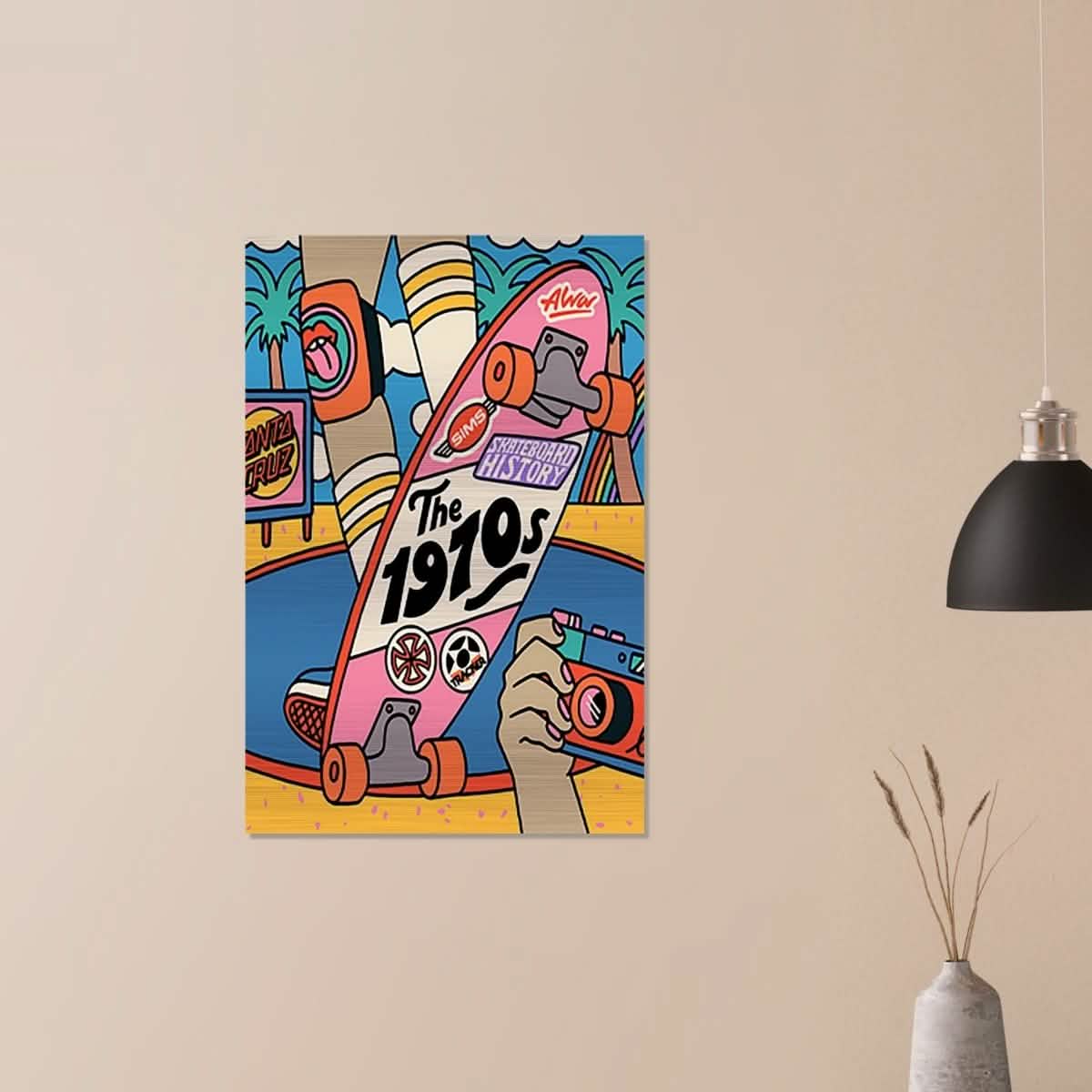 Da Vinci Pop Art Wall Art - Brushed Aluminum Print - 60x90 cm / 24x36″ -