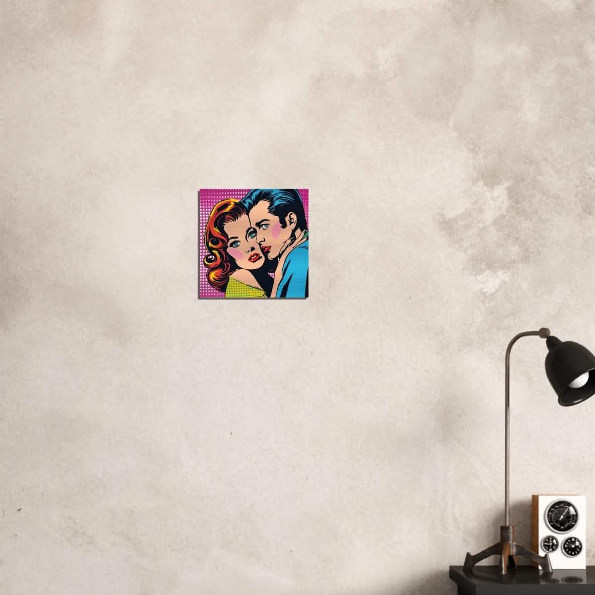 Da Vinci Pop Art Wall Art - Brushed Aluminum Print - 30x30 cm / 12x12″ -