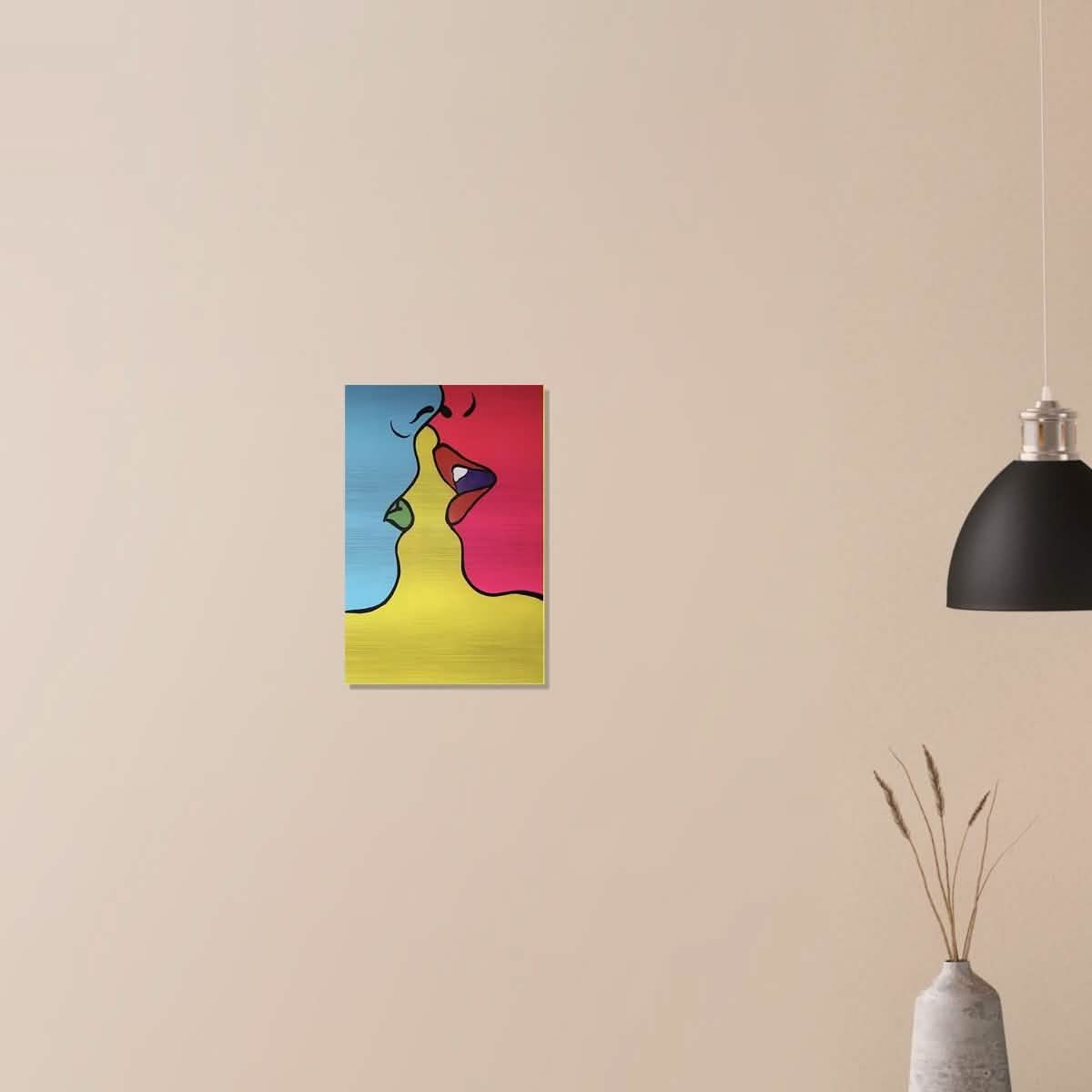 Da Vinci Pop Art Wall Art - Brushed Aluminum Print - 30x45 cm / 12x18″ -