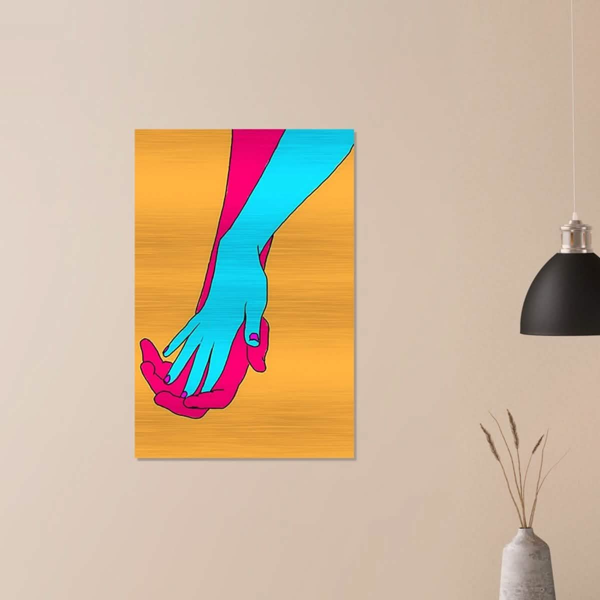 Da Vinci Pop Art Wall Art - Brushed Aluminum Print - 60x90 cm / 24x36″ -