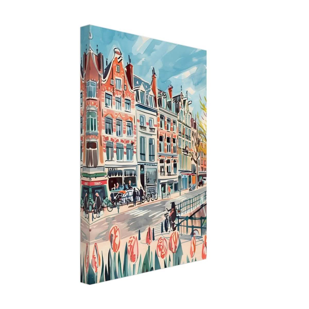 Da Vinci Travel Collection wall art print | Amsterdam Netherland - Canvas - 30x45 cm / 12x18″ - Thick
