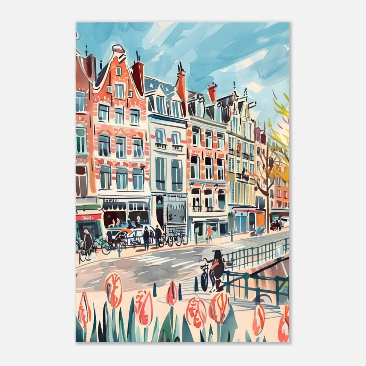 Da Vinci Travel Collection wall art print | Amsterdam Netherland - Aluminum Print - 40x60 cm / 16x24″ -