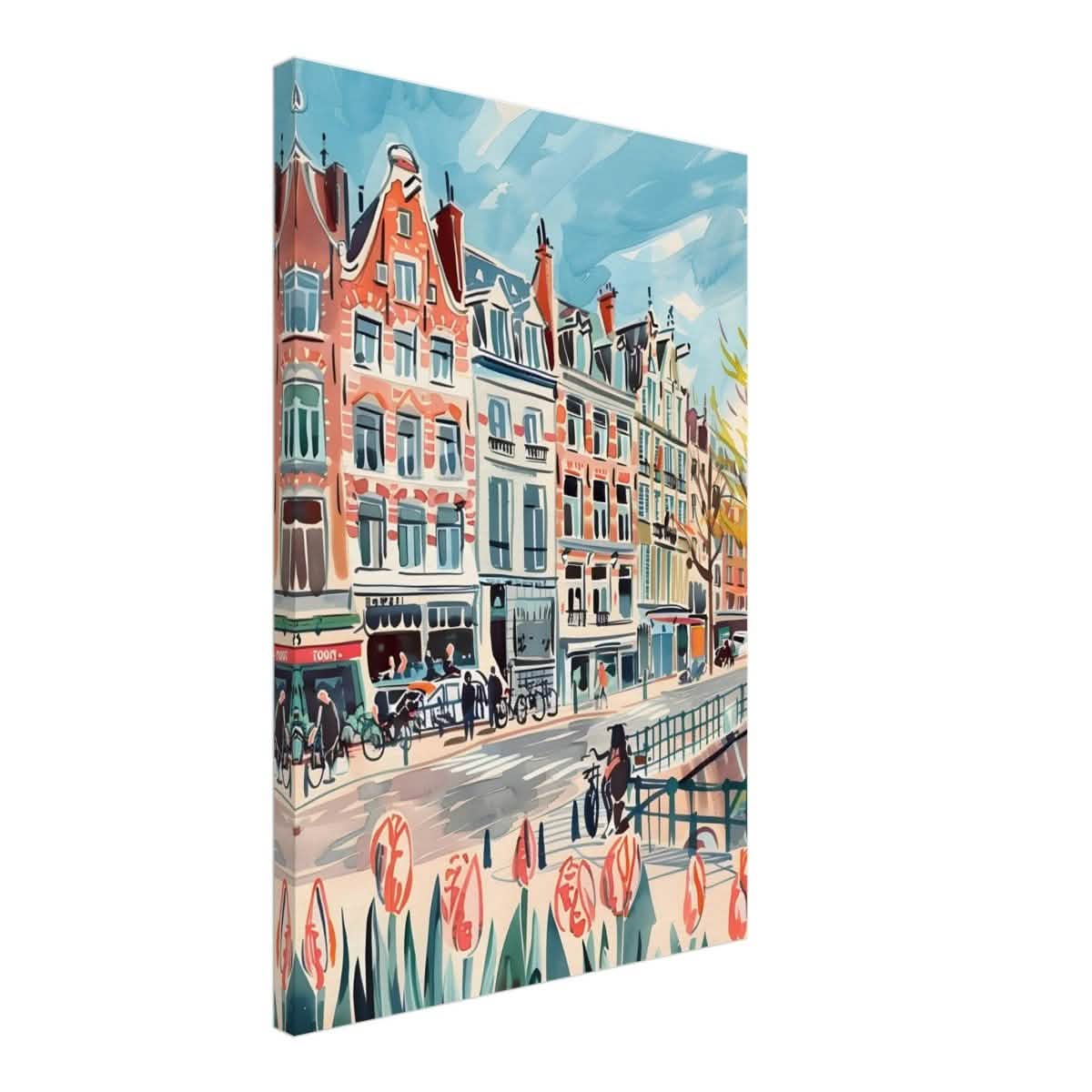 Da Vinci Travel Collection wall art print | Amsterdam Netherland - Canvas - 50x75 cm / 20x30″ - Thick