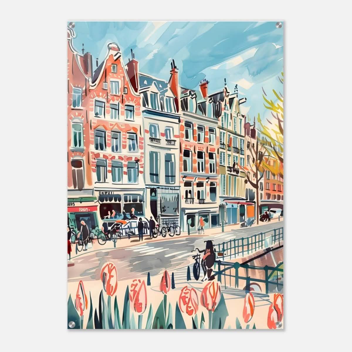 Da Vinci Travel Collection wall art print | Amsterdam Netherland - Acrylic Print - 70x100 cm / 28x40″ -