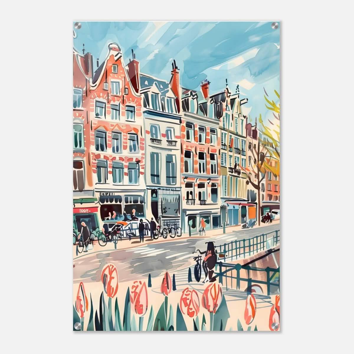 Da Vinci Travel Collection wall art print | Amsterdam Netherland - Acrylic Print - 60x90 cm / 24x36″ -