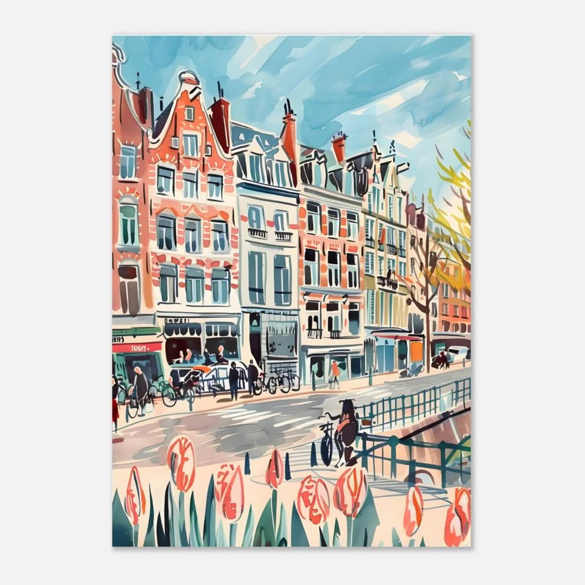 Da Vinci Travel Collection wall art print | Amsterdam Netherland - Aluminum Print - 70x100 cm / 28x40″ -