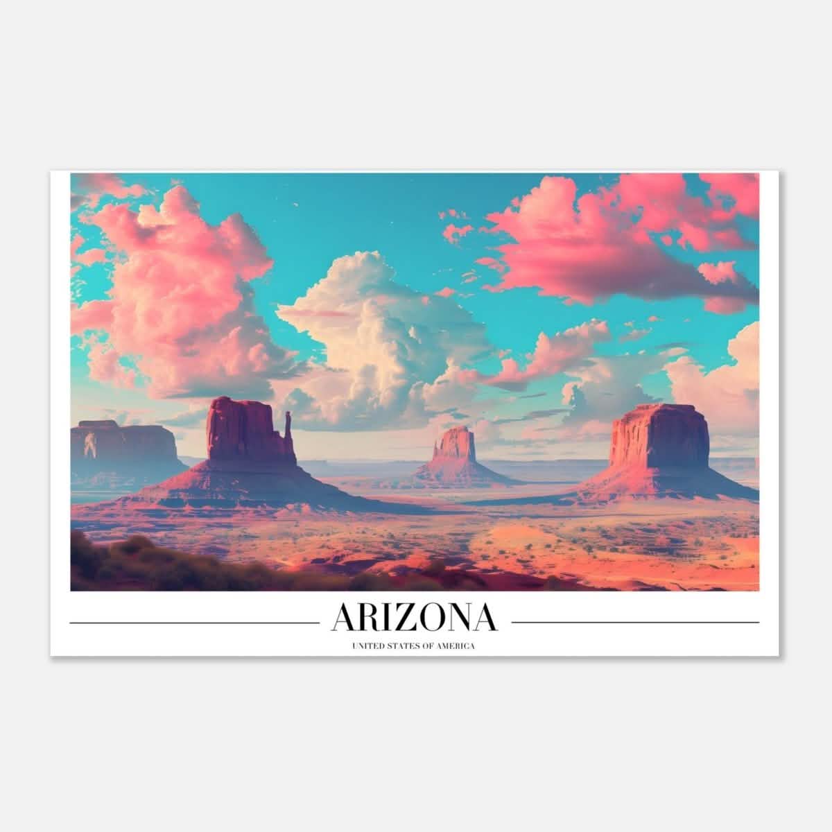 Da Vinci Travel Collection wall art print | Arizona USA | The Sonoran Desert - Aluminum Print - 40x60 cm / 16x24″ -