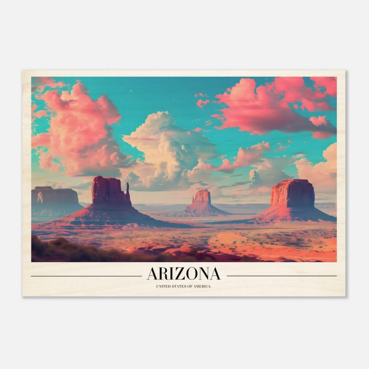 Da Vinci Travel Collection wall art print | Arizona USA | The Sonoran Desert - Wood Prints - 70x100 cm / 28x40″ - 20 mm