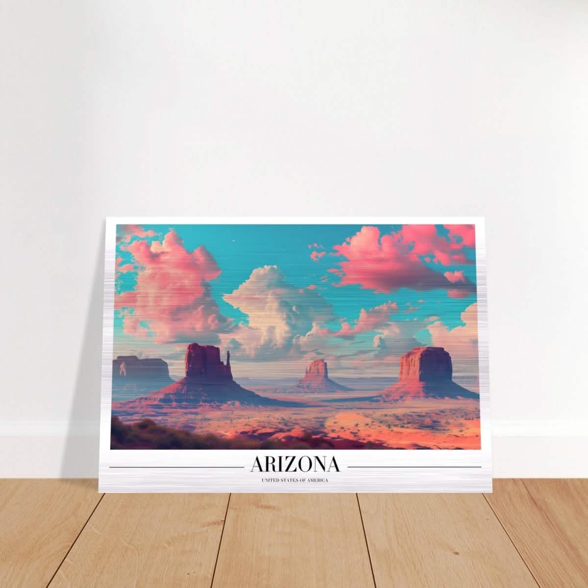 Da Vinci Travel Collection wall art print | Arizona USA | The Sonoran Desert - Brushed Aluminum Print - 70x100 cm / 28x40″ -