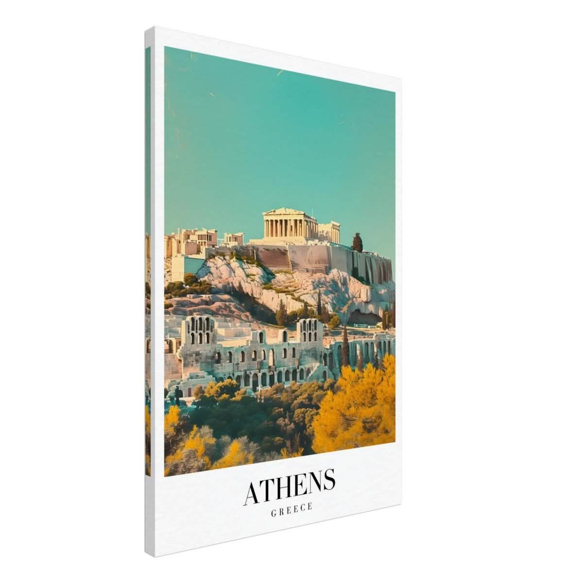 Da Vinci Travel Collection wall art print | Athens Greece - Canvas - 50x75 cm / 20x30″ - Slim