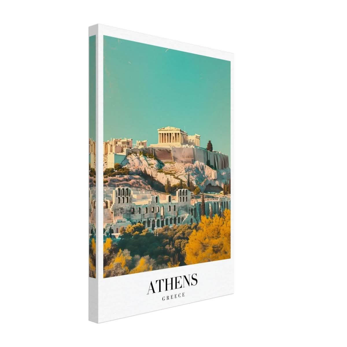 Da Vinci Travel Collection wall art print | Athens Greece - Canvas - 30x45 cm / 12x18″ - Slim