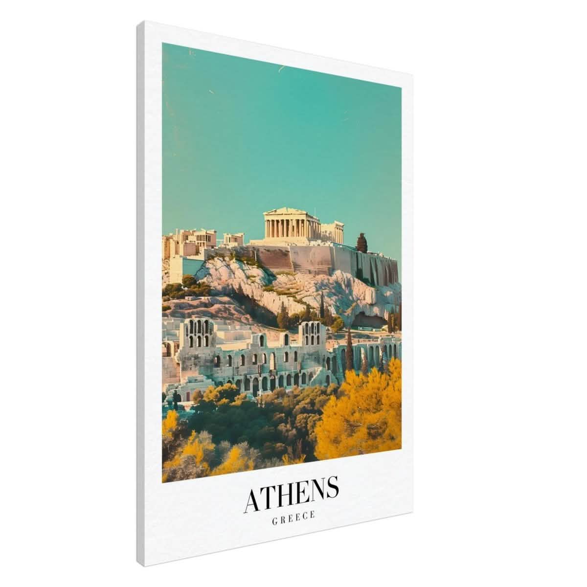 Da Vinci Travel Collection wall art print | Athens Greece - Canvas - 70x100 cm / 28x40″ - Slim