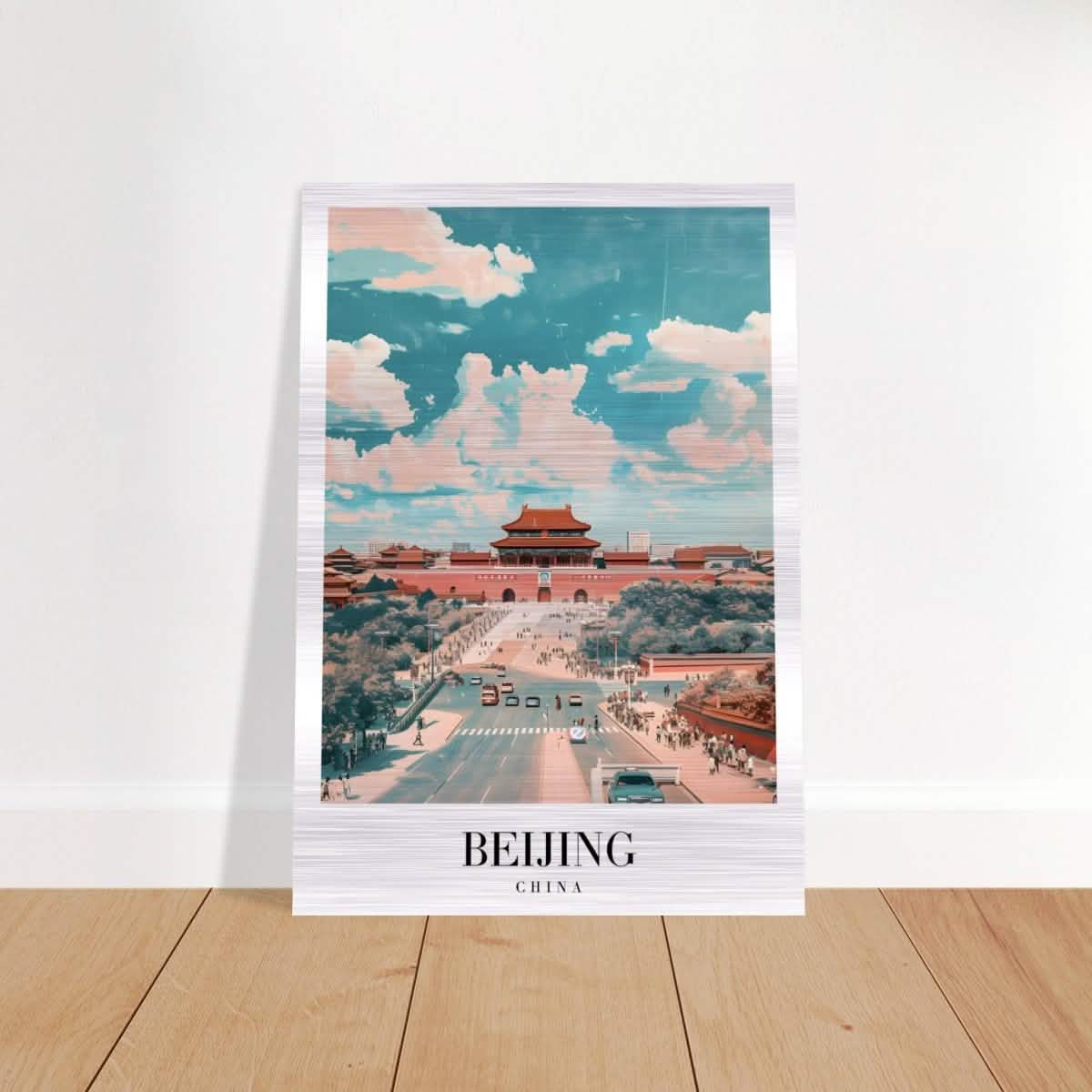 Da Vinci Travel Collection wall art print | Beijing China - Brushed Aluminum Print - 70x100 cm / 28x40″ -