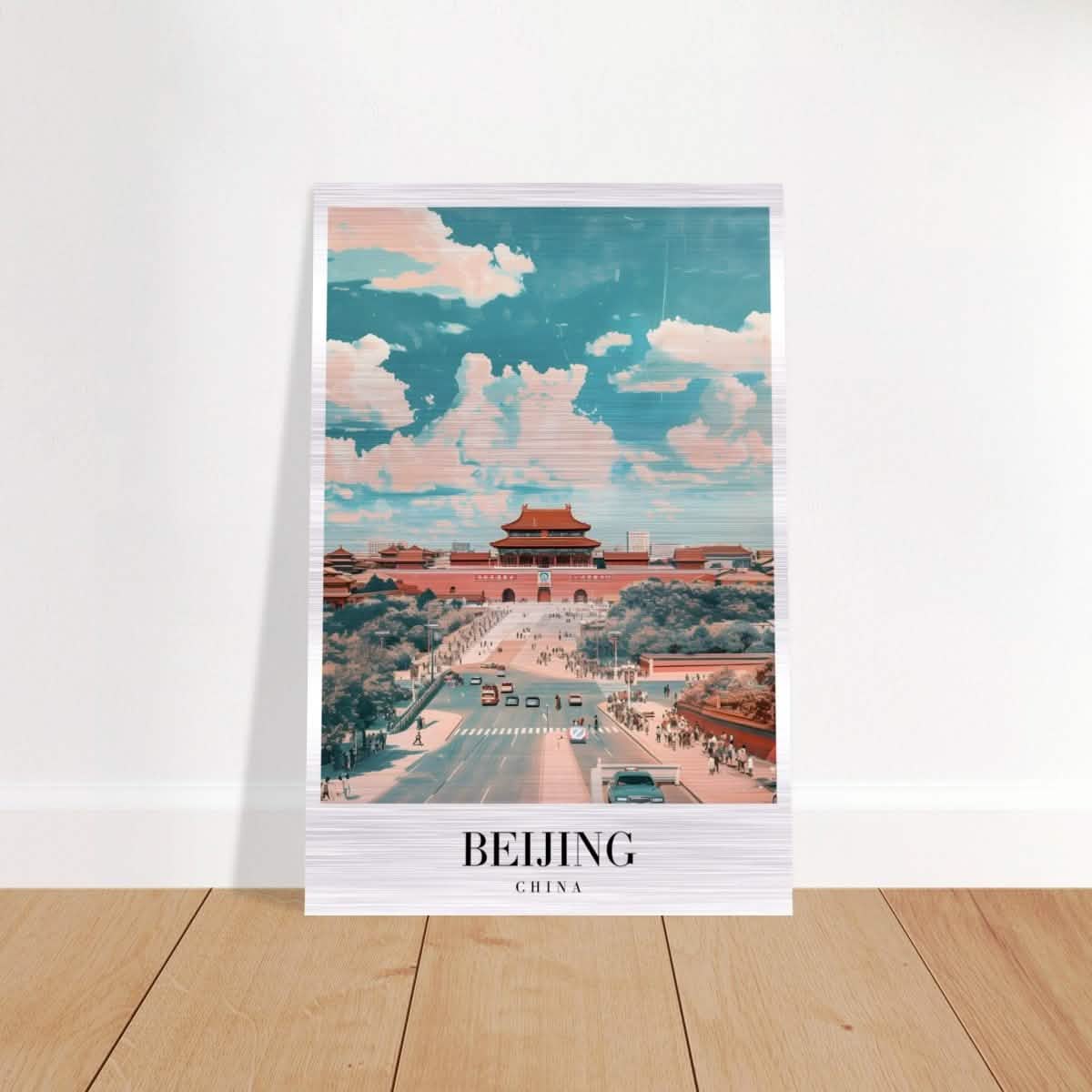 Da Vinci Travel Collection wall art print | Beijing China - Brushed Aluminum Print - 60x90 cm / 24x36″ -