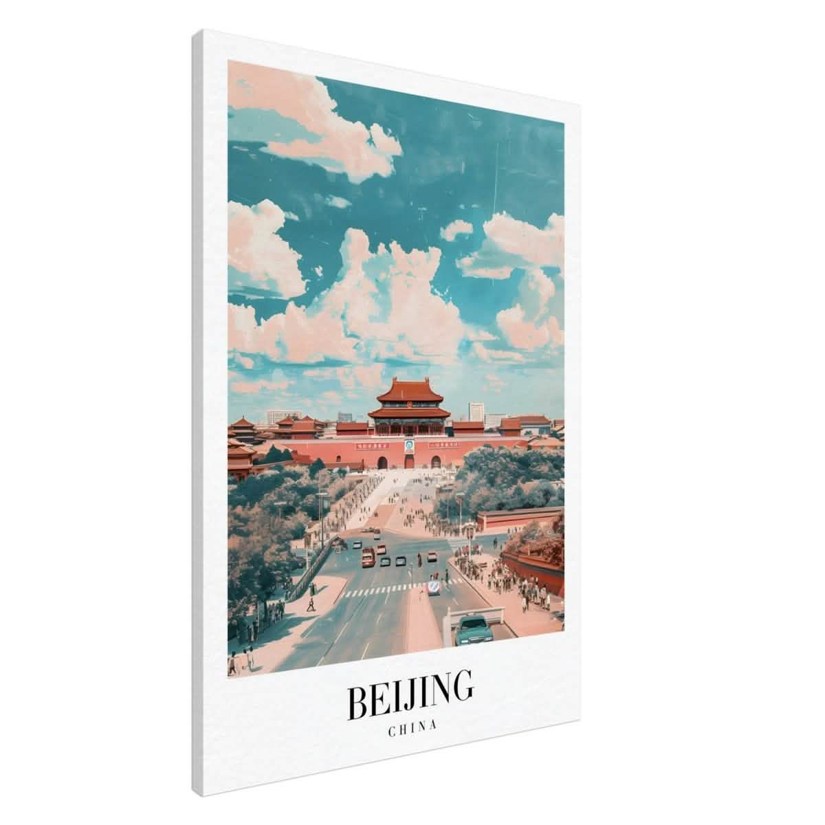 Da Vinci Travel Collection wall art print | Beijing China - Canvas - 70x100 cm / 28x40″ - Slim