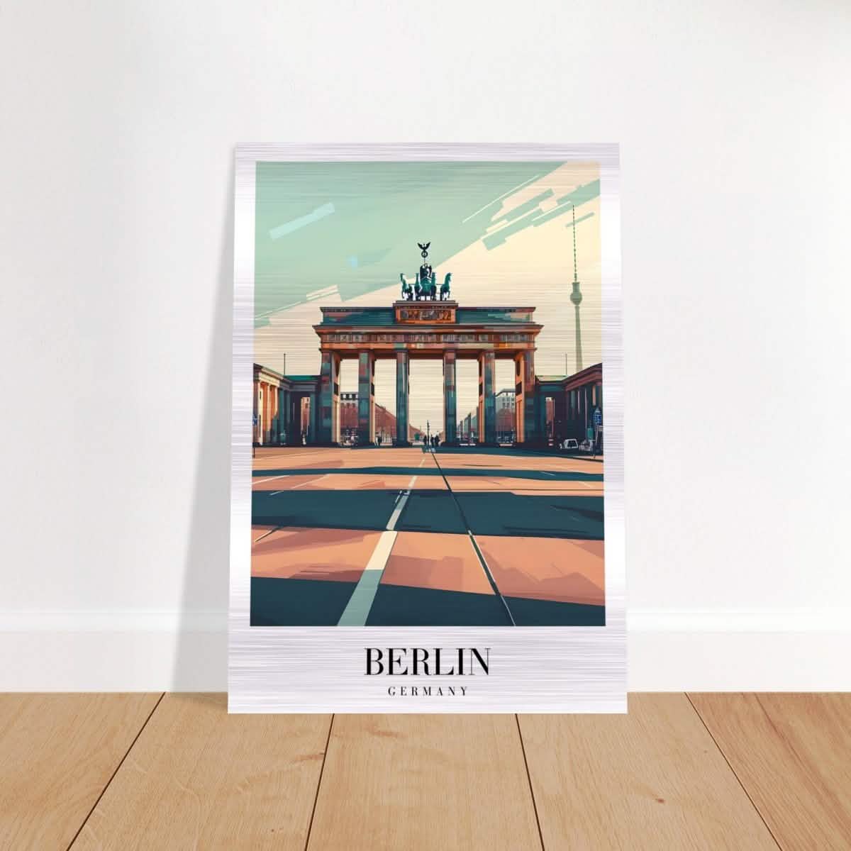 Da Vinci Travel Collection wall art print | Berlin Germany - Brushed Aluminum Print - 70x100 cm / 28x40″ -