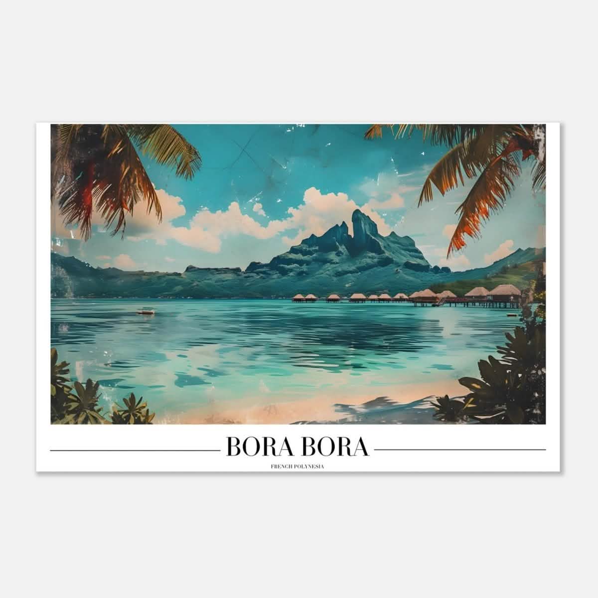 Da Vinci Travel Collection wall art print | Bora Bora French Polynesia - Aluminum Print - 60x90 cm / 24x36″ -