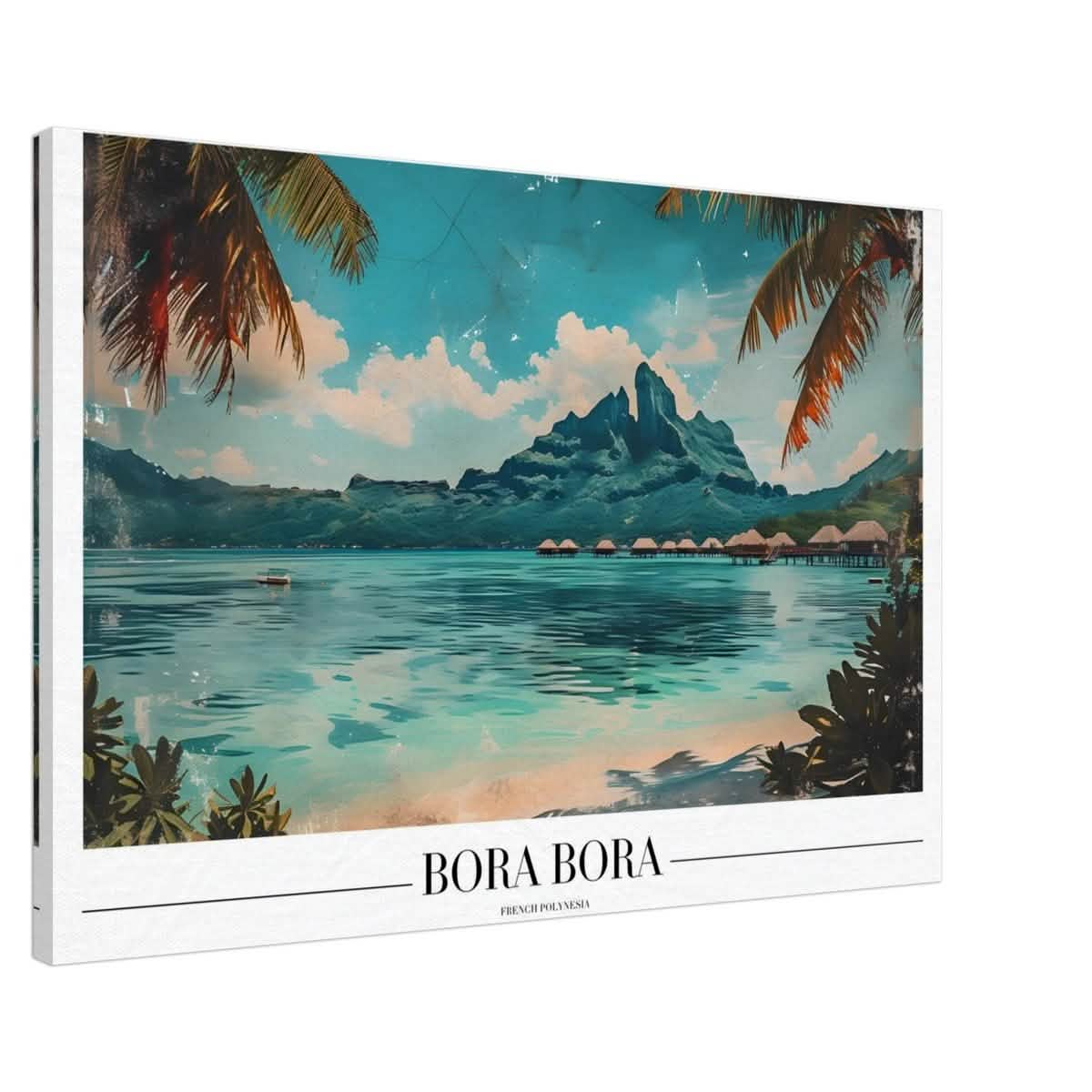 Da Vinci Travel Collection wall art print | Bora Bora French Polynesia - Canvas - 60x90 cm / 24x36″ - Slim