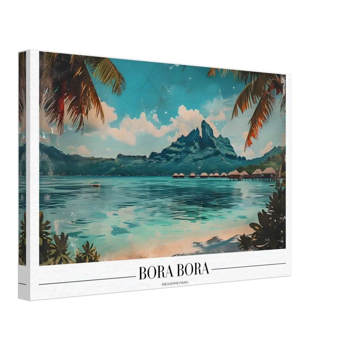 Da Vinci Travel Collection wall art print | Bora Bora French Polynesia - Canvas - 30x45 cm / 12x18″ - Slim