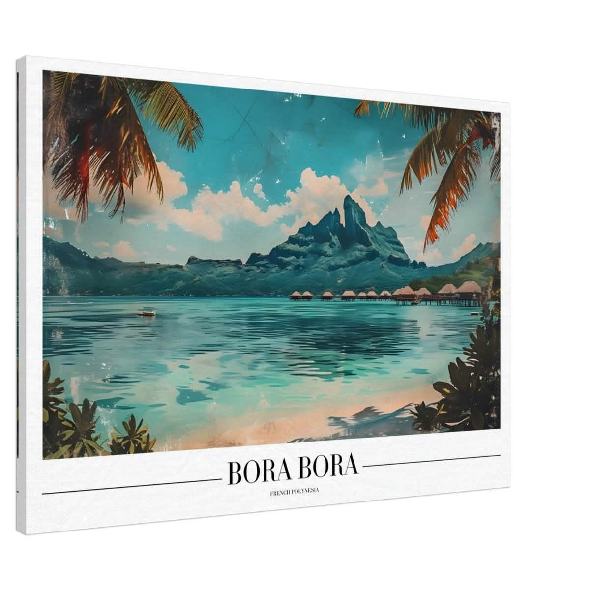 Da Vinci Travel Collection wall art print | Bora Bora French Polynesia - Canvas - 70x100 cm / 28x40″ - Slim