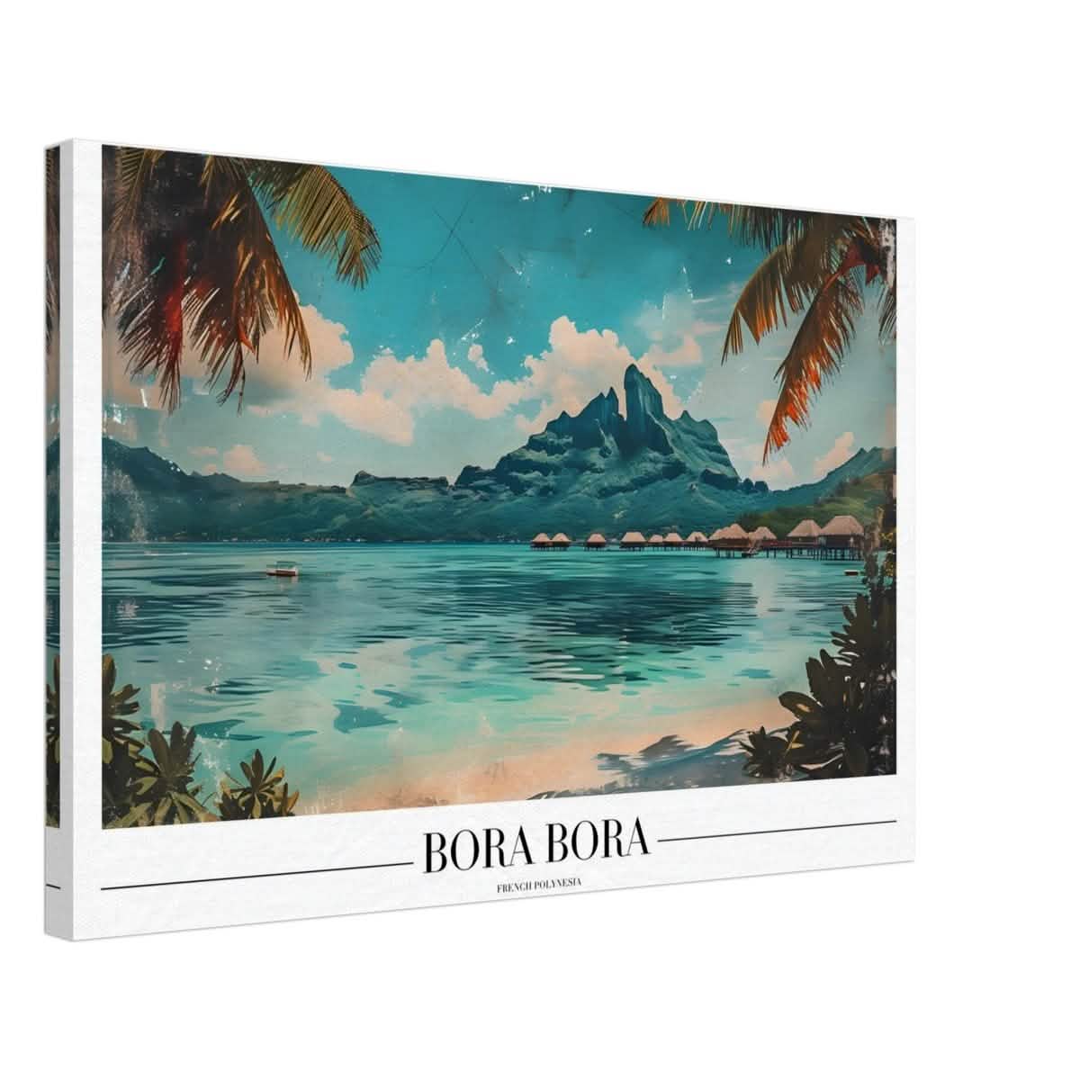 Da Vinci Travel Collection wall art print | Bora Bora French Polynesia - Canvas - 40x60 cm / 16x24″ - Slim