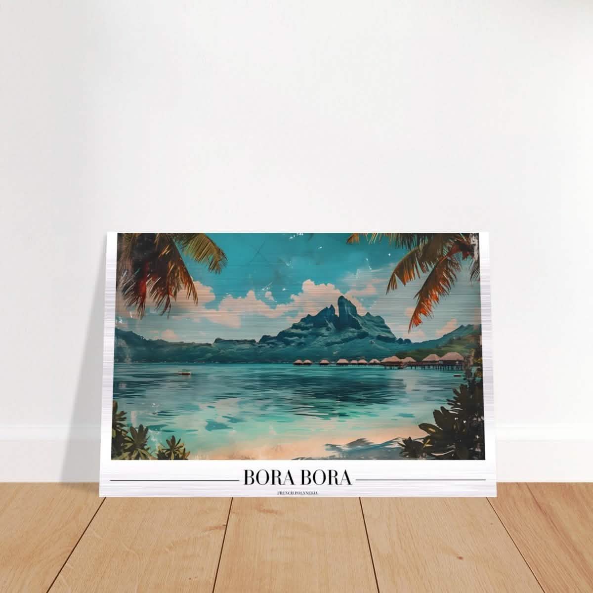 Da Vinci Travel Collection wall art print | Bora Bora French Polynesia - Brushed Aluminum Print - 30x45 cm / 12x18″ -