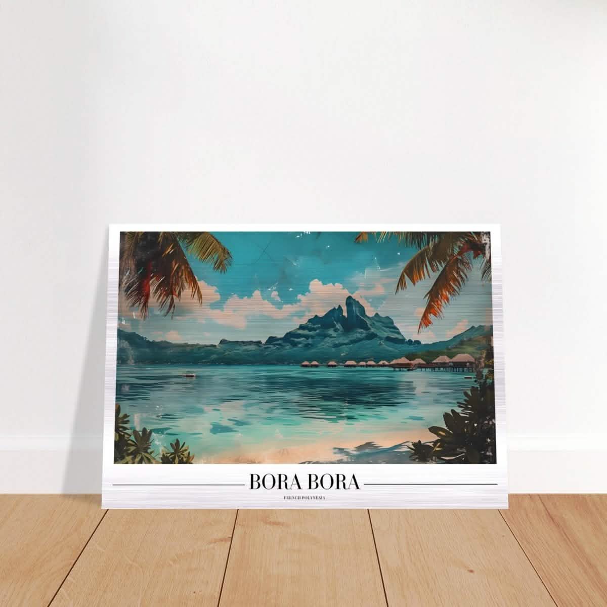 Da Vinci Travel Collection wall art print | Bora Bora French Polynesia - Brushed Aluminum Print - 70x100 cm / 28x40″ -
