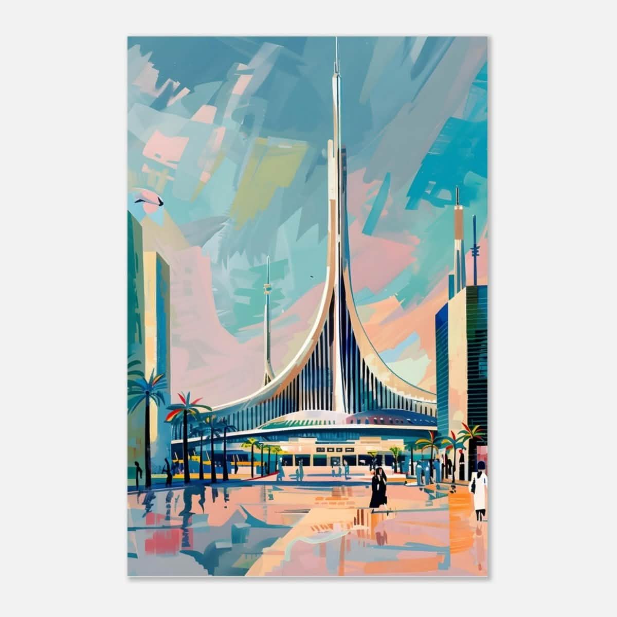 Da Vinci Travel Collection wall art print | Brasilia Brazil - Aluminum Print - 40x60 cm / 16x24″ -