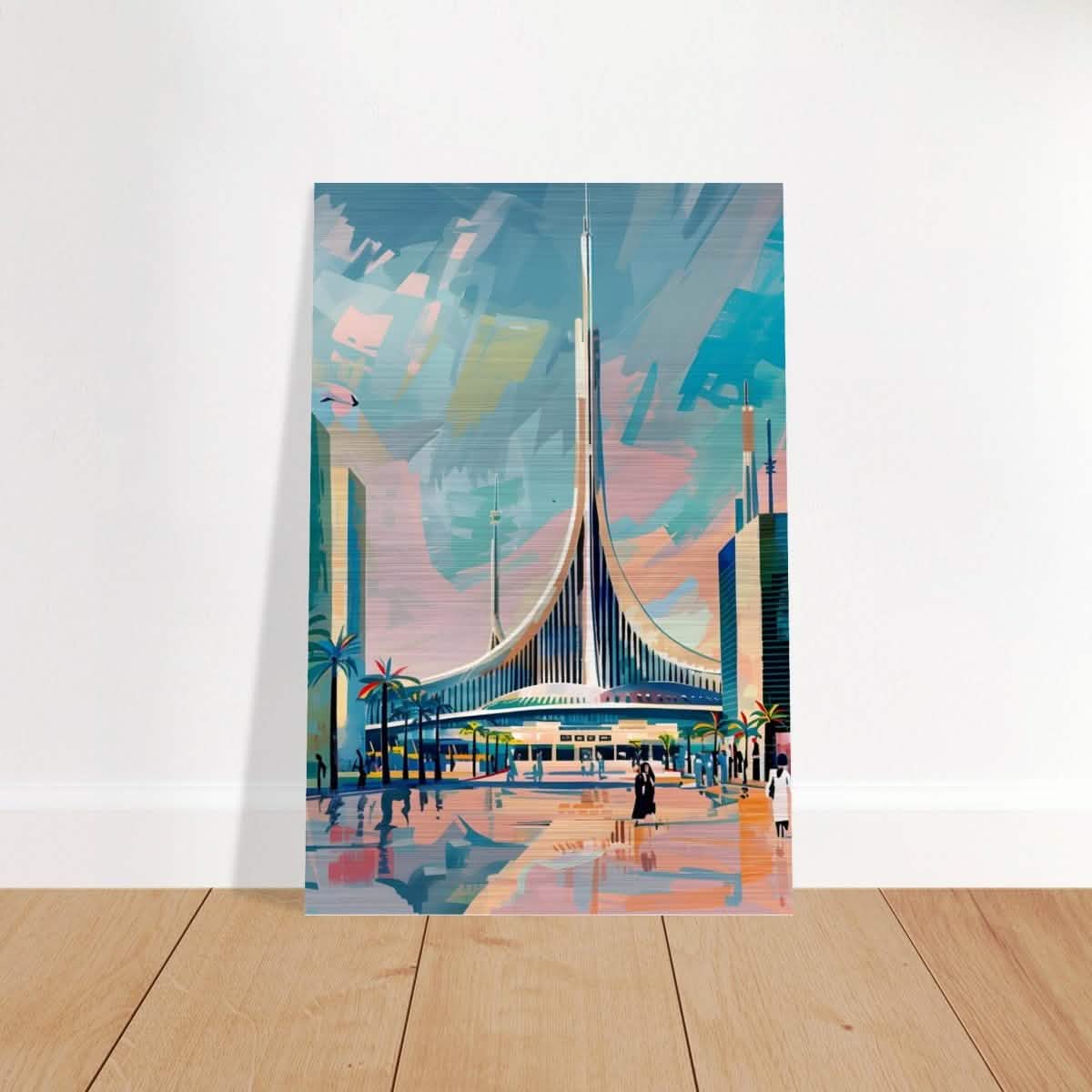 Da Vinci Travel Collection wall art print | Brasilia Brazil - Brushed Aluminum Print - 30x45 cm / 12x18″ -