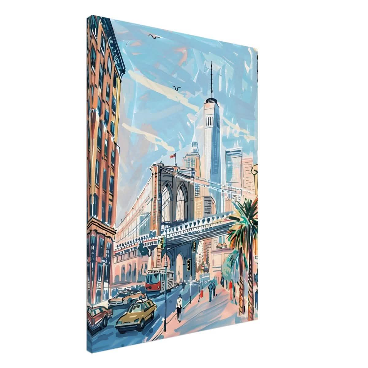 Da Vinci Travel Collection wall art print | Brooklyn Bridge New York | USA - Canvas - 70x100 cm / 28x40″ - Thick