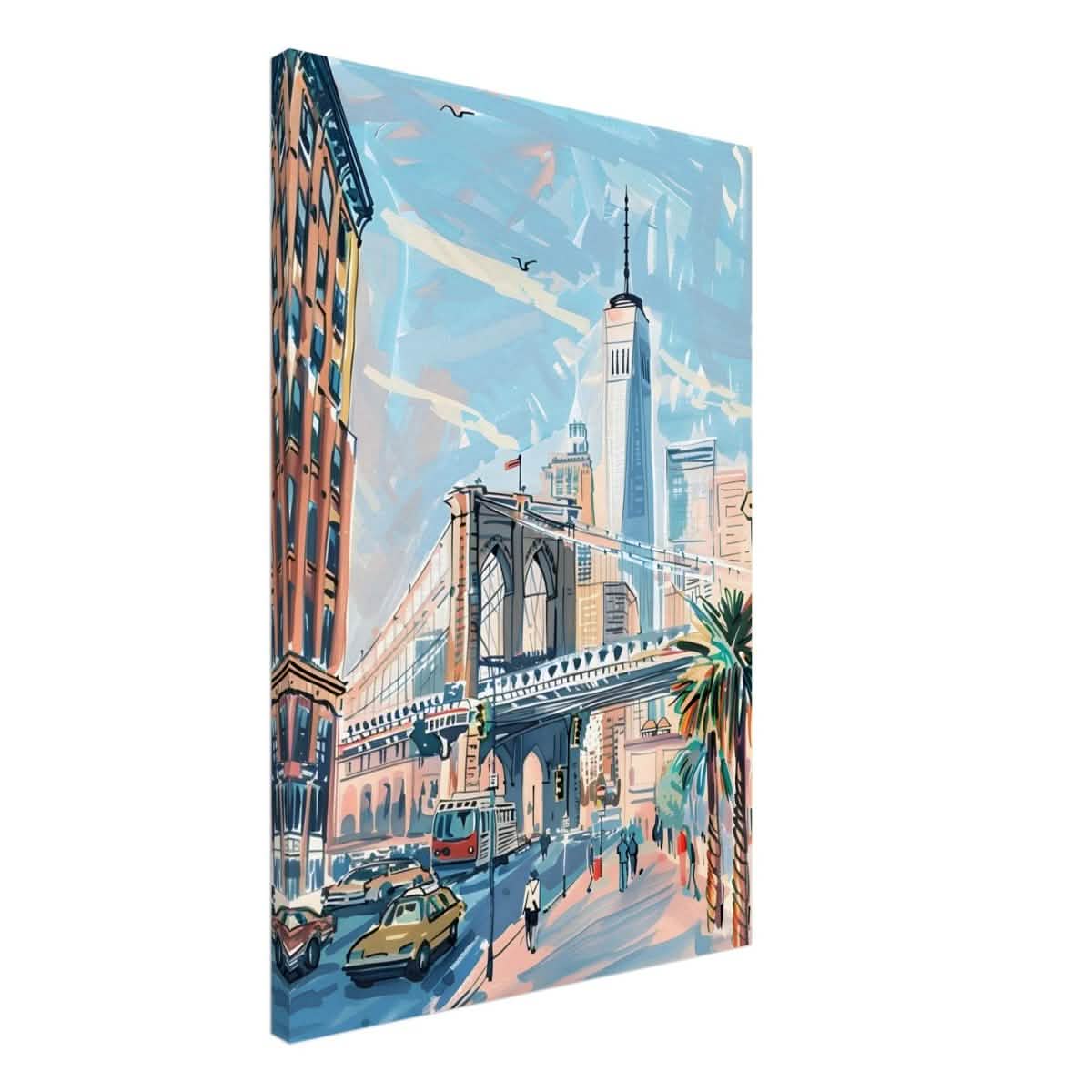 Da Vinci Travel Collection wall art print | Brooklyn Bridge New York | USA - Canvas - 60x90 cm / 24x36″ - Thick