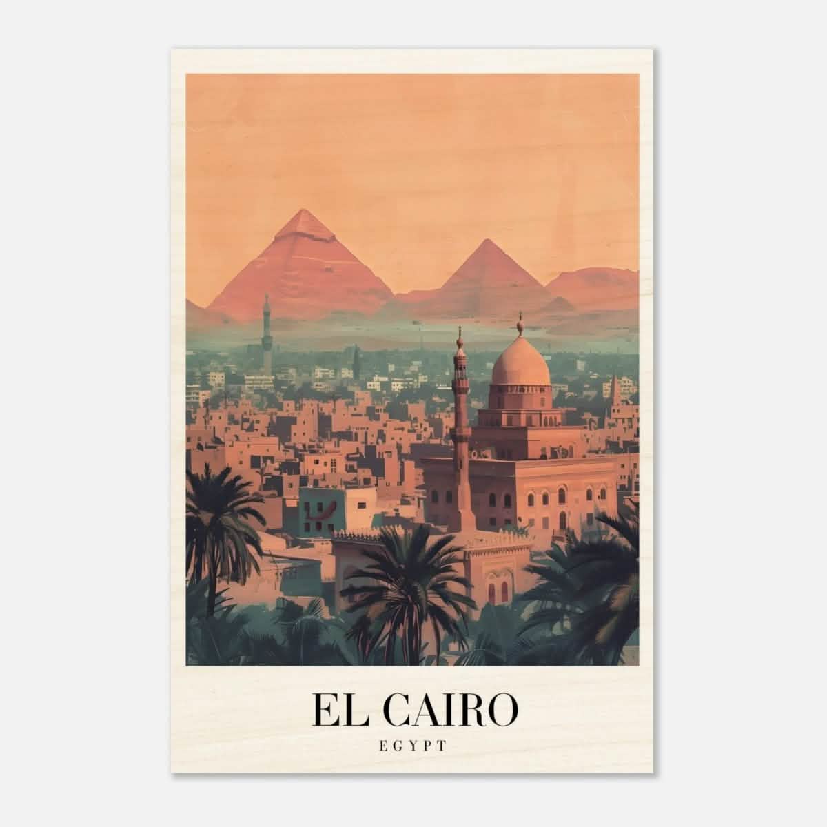 Da Vinci Travel Collection wall art print | Cairo Egypt - Wood Prints - 40x60 cm / 16x24″ - 10 mm