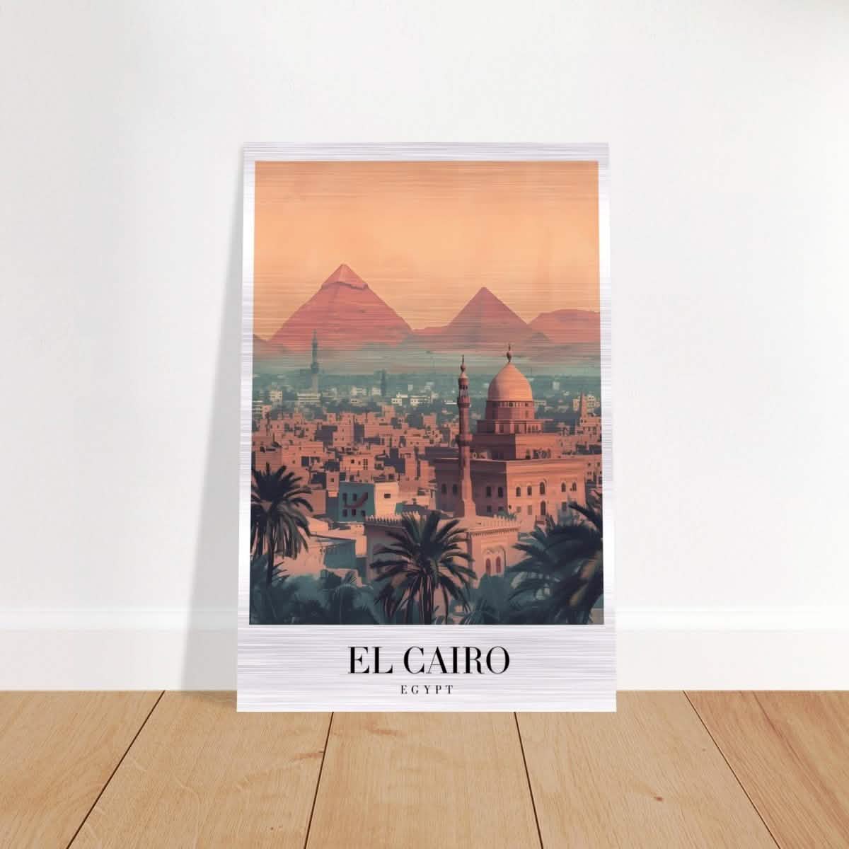 Da Vinci Travel Collection wall art print | Cairo Egypt - Brushed Aluminum Print - 50x75 cm / 20x30″ -