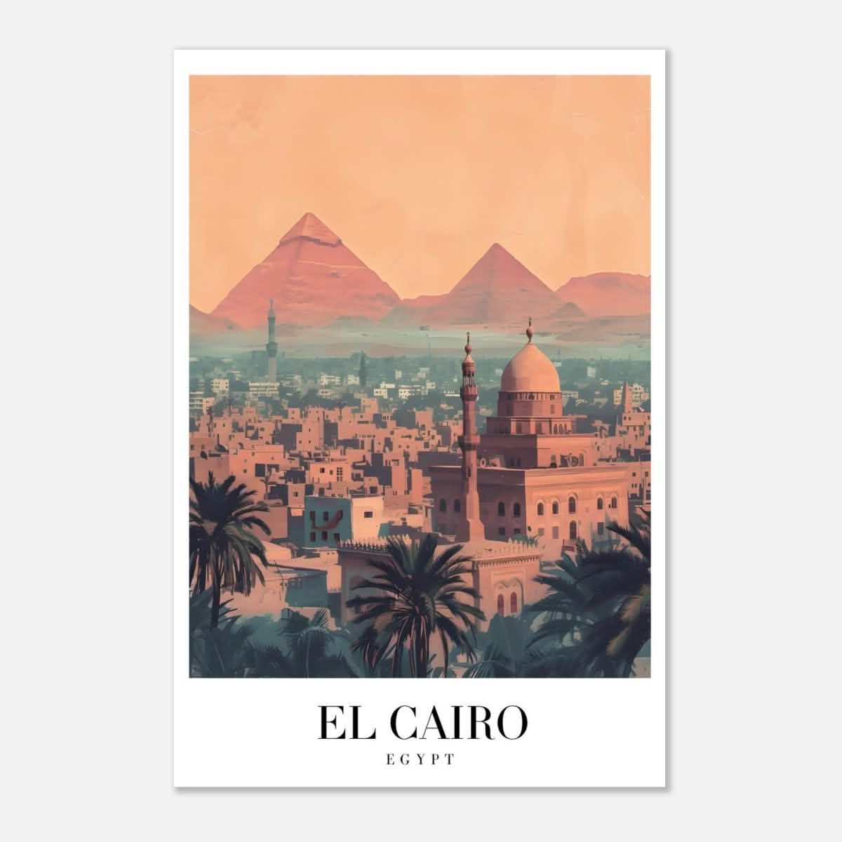 Da Vinci Travel Collection wall art print | Cairo Egypt - Aluminum Print - 40x60 cm / 16x24″ -