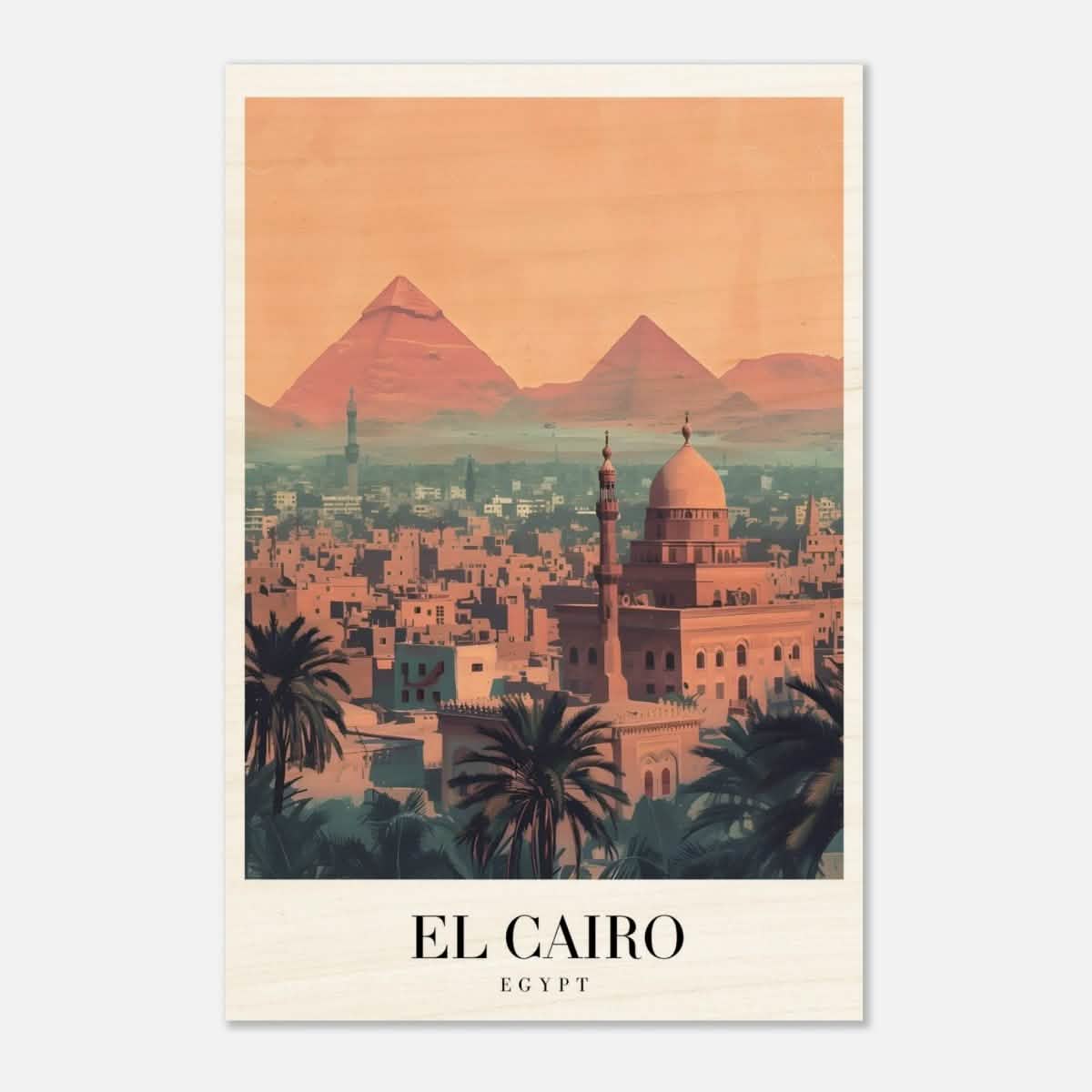 Da Vinci Travel Collection wall art print | Cairo Egypt - Wood Prints - 30x45 cm / 12x18″ - 10 mm