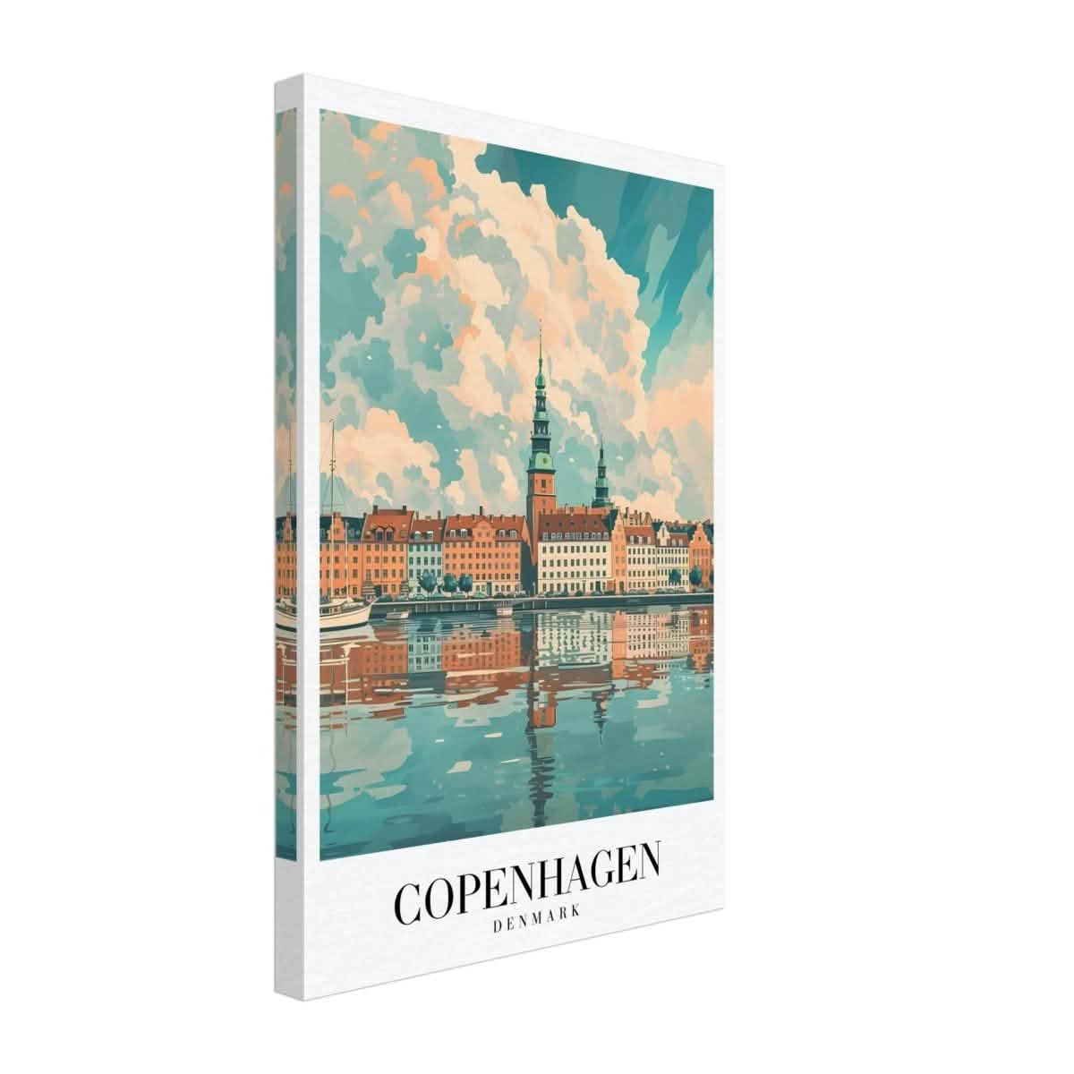 Da Vinci Travel Collection wall art print | Copenhagen Denmark - Canvas - 30x45 cm / 12x18″ - Slim