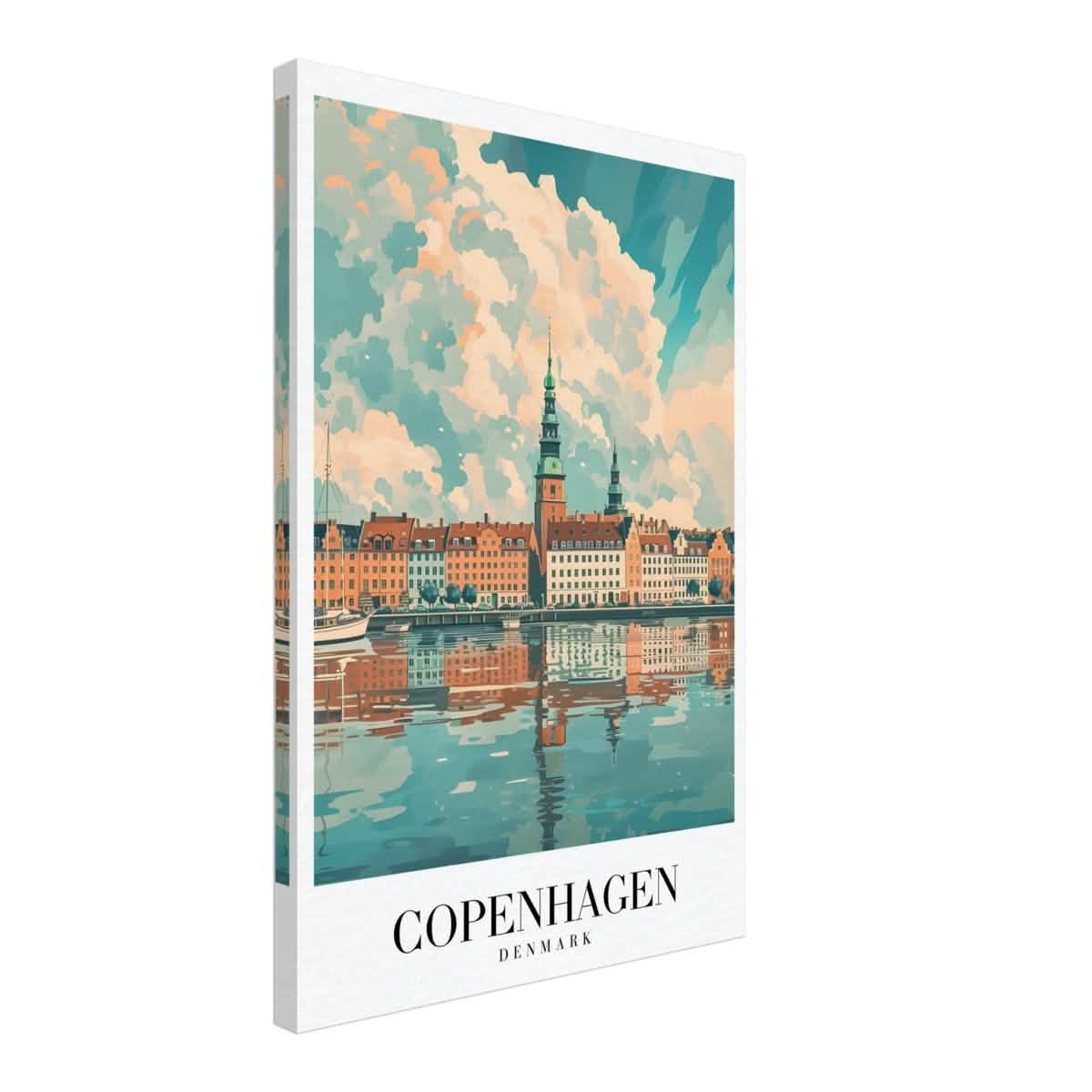 Da Vinci Travel Collection wall art print | Copenhagen Denmark - Canvas - 40x60 cm / 16x24″ - Slim