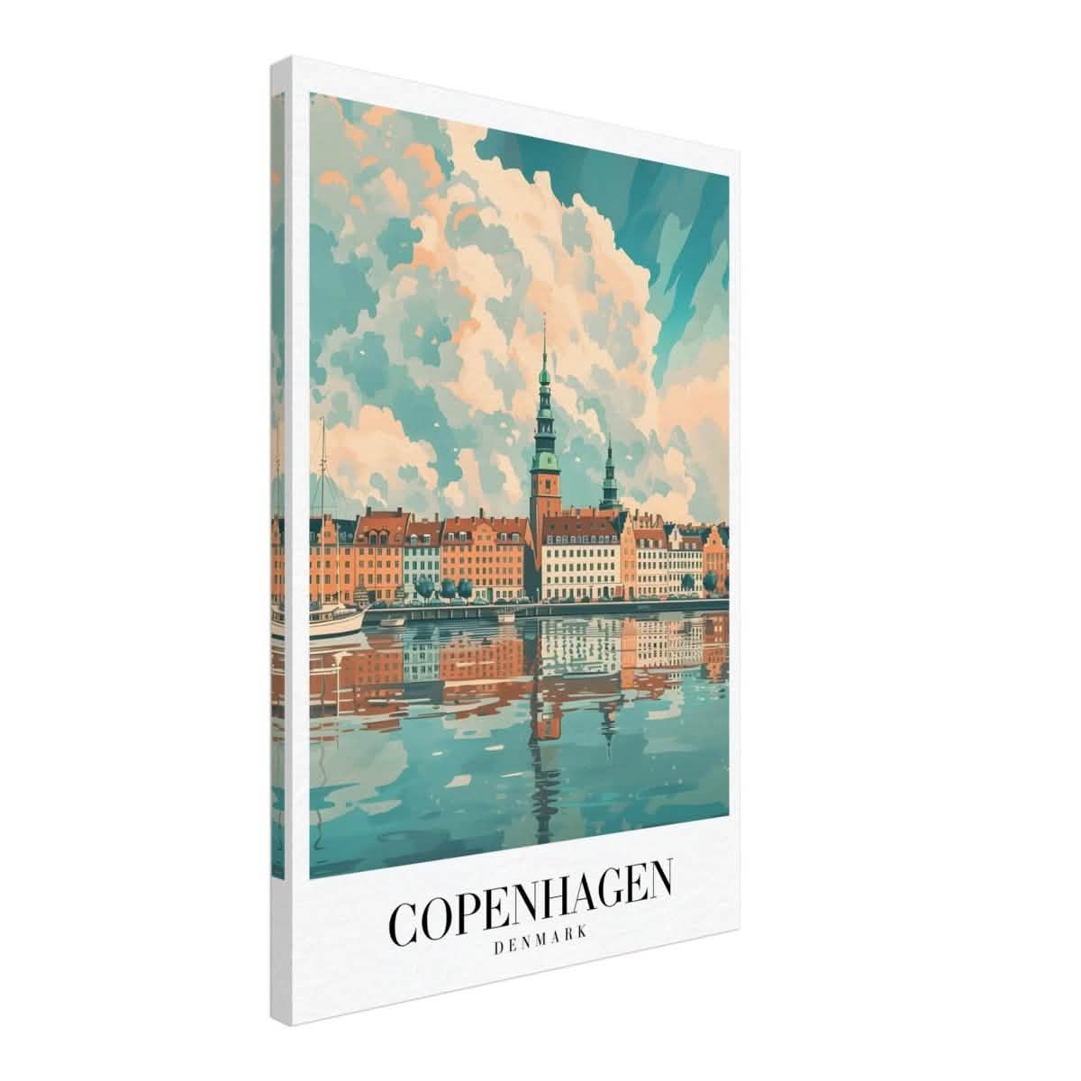 Da Vinci Travel Collection wall art print | Copenhagen Denmark - Canvas - 50x75 cm / 20x30″ - Thick