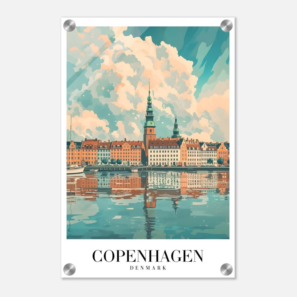 Da Vinci Travel Collection wall art print | Copenhagen Denmark - Acrylic Print - 30x45 cm / 12x18″ -