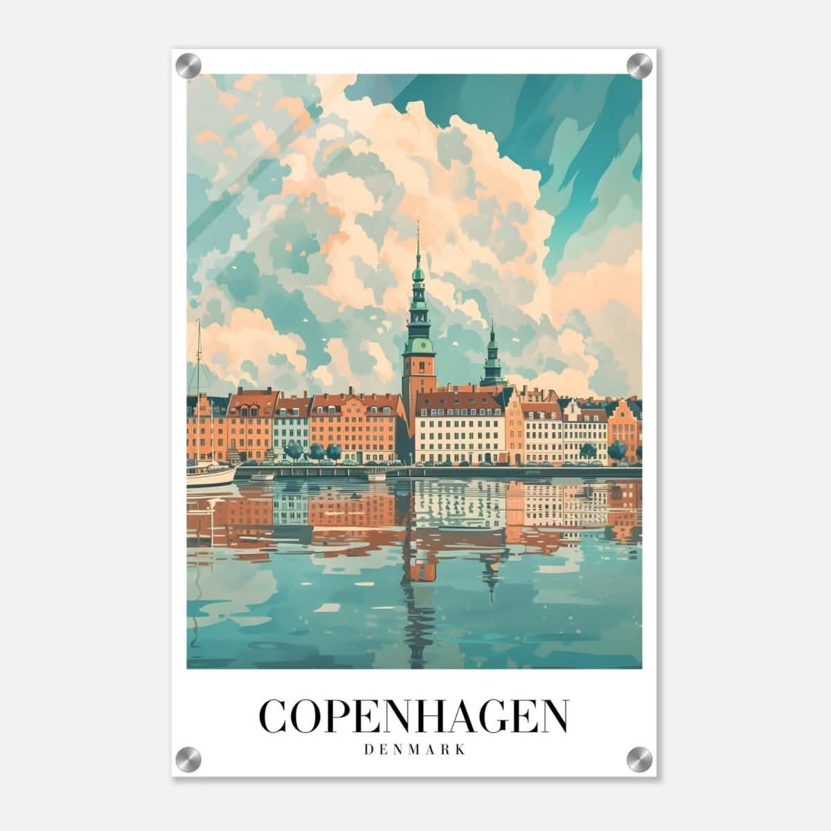 Da Vinci Travel Collection wall art print | Copenhagen Denmark - Acrylic Print - 40x60 cm / 16x24″ -