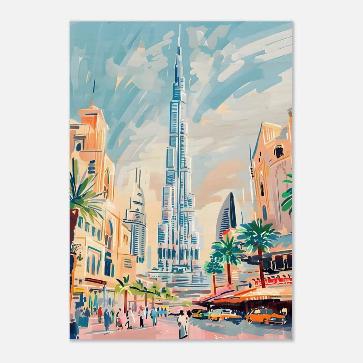 Da Vinci Travel Collection wall art print | Dubai United Arab Emirates - UAE - Wood Prints - 70x100 cm / 28x40″ - 10 mm
