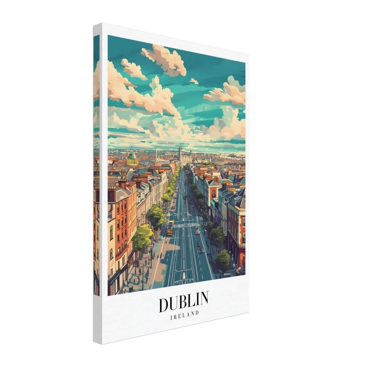 Da Vinci Travel Collection wall art print | Dublin Ireland - Canvas - 40x60 cm / 16x24″ - Thick