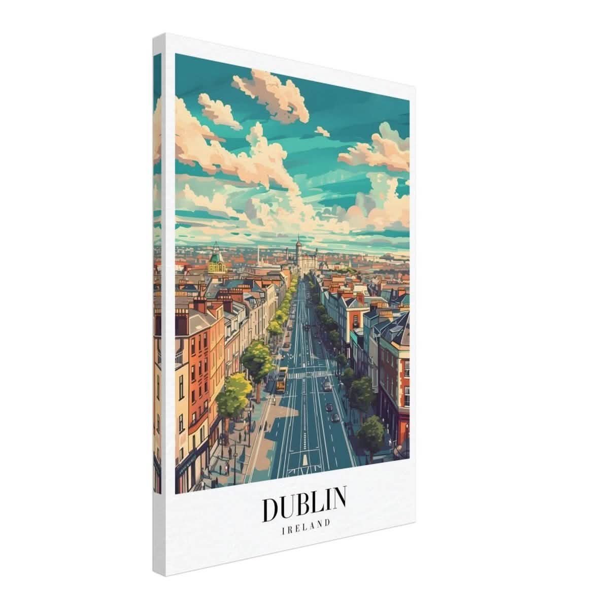 Da Vinci Travel Collection wall art print | Dublin Ireland - Canvas - 40x60 cm / 16x24″ - Slim
