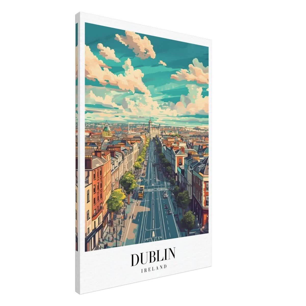 Da Vinci Travel Collection wall art print | Dublin Ireland - Canvas - 60x90 cm / 24x36″ - Slim